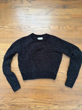 Altar'd State Black Chunky Crewneck Sweater